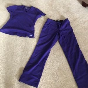Barco dark purple scrub set